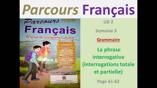 parcours de français 6 eme année primaire page 61-62 2021 Fra_n_se
