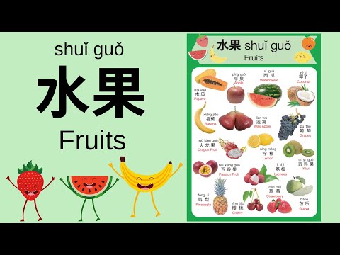 Learn Different Fruits in Mandarin Chinese for Toddlers, Kids & Beginners | 水果