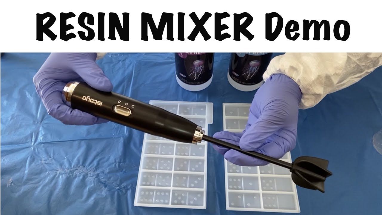 Using A New RESIN MIXER To Make Dominos! ~ ISTOYO Resin Mixer Unboxing And  Demo 