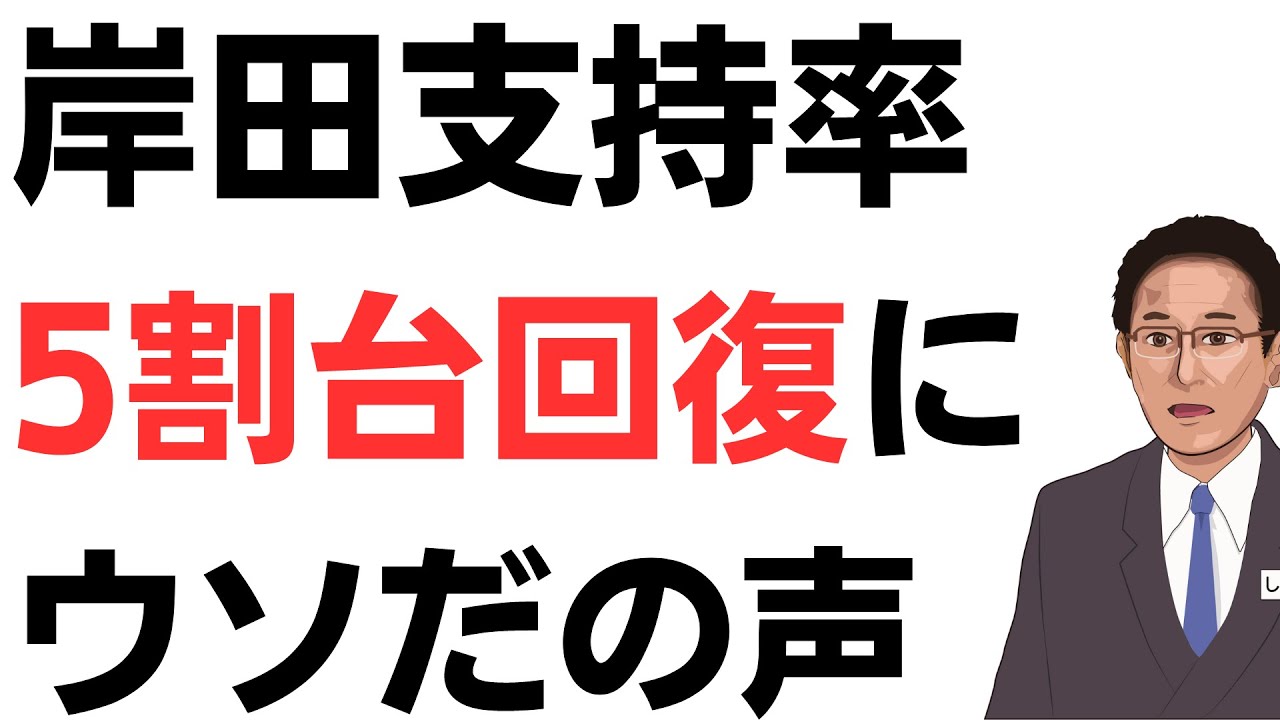 23年4月FNN世論調査・岸田政権支持率、まさかの5割台回復にウソだ！の声を扱う動画のサムネイル