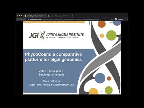 PhycoCosm: Single genome tools