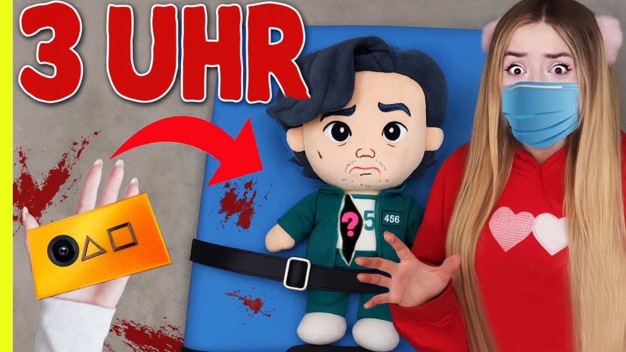 ÖFFNE nicht SPIELER 456 Gi HUN vom roten WÄCHTER aus SQUID GAME um 3 nachts (schlimmer als LABUBU)