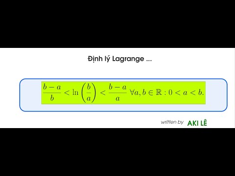 Video Sử dụng định lý Lagrange để chứng minh bất đẳng thức - youtube
