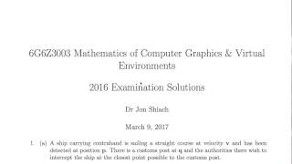 Details Graphics 2016 Exam solutions Update