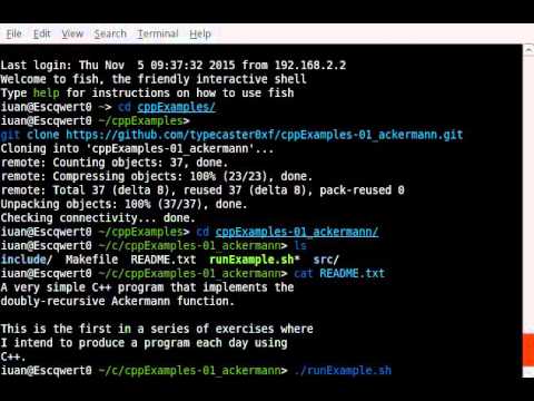 C++ Example 01 -- Ackermann