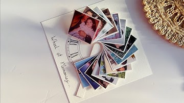 DIY Wheel Of Memories Waterfall Card | Full tutorial learn step by step | Photo Rotating Card