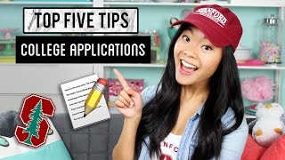 TOP FIVE TIPS - College Applications! screenshot 5