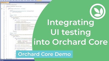 Integrating UI testing into Orchard Core - Orchard Core Demo