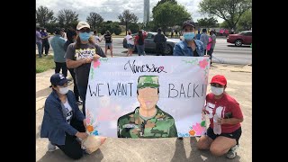 Protesters gather outside Fort Hood pleading for answers in Vanessa Guillen's disappearance