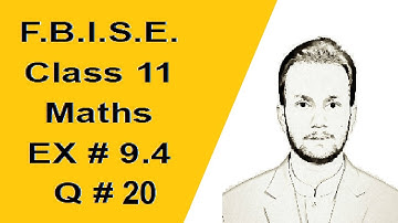 11th Class Maths | Chapter 9 | Exercise 9.4 | Question 20 | Fundamentals of Trigonometry