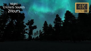 Crickets Night  Peaceful Crickets and Aurora. 2Hours by EXPAND ASMR 2,919 views 1 month ago 2 hours