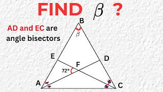 Can You Find β? | Angle Bisector Geometry Challenge|Find β in Triangle ABC | Olympiad Geometry Trick