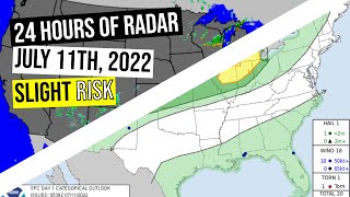 24 hours of weather radar July 11th, 2022 - ADHD version