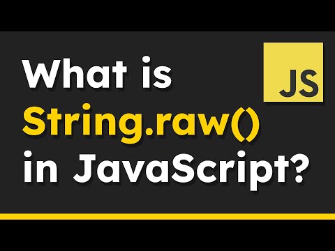 How to Use the String.raw Function in JavaScript