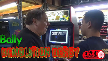 #867 Bally Midway DEMOLITION DERBY 2 player Arcade Video Game! TNT Amusements
