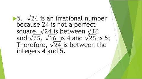 Determining Between What Two Integers the Square Root video