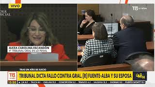 Lectura del fallo de tribunal contra General Fuente - Alba y su esposa por caso fraude