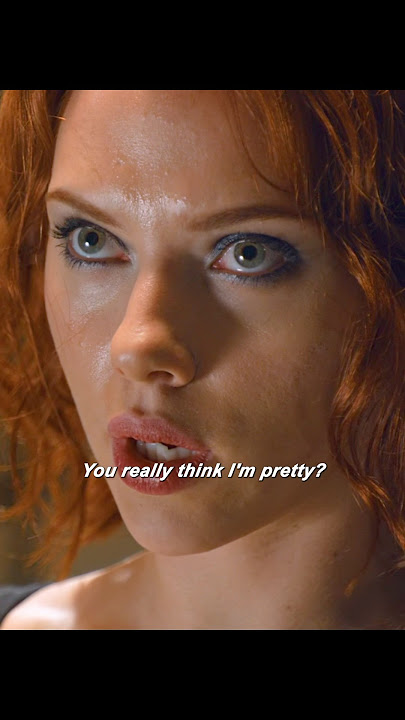 Do you really think I'm just pretty? 🤨🙏🏻 #blackwidow #avengers #scarlettjohansson