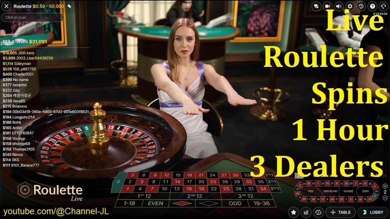 Live Roulette Spins 1 Hour 3 Dealers European Roulette YouTube