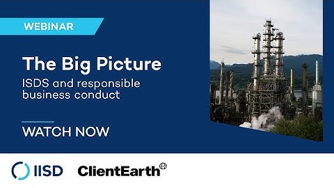 Investor-State Dispute Settlement (#ISDS) and Responsible Business Conduct