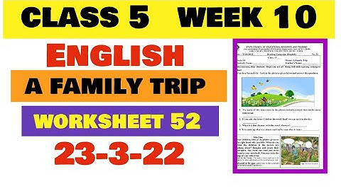 Class 5 English Week 10 worksheet 52 English week 10 answer class 5 Reading Campaignweek  10