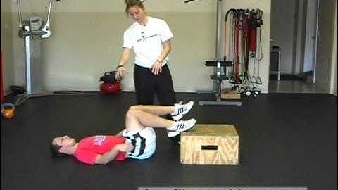 FreeFitnessVideos.com: Single Leg Glute Bridge with Foot on Box