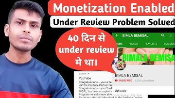 YouTube channel monetization under review problem Solved | monetization successfully enabled