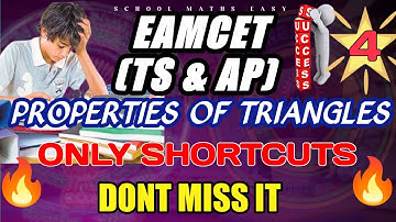 EAMCET 2023 II PROPERTIES OF TRIANGLES  II TRIGONOMETRY SHORTCUTS II TS EAMCET Il AP EAPCET Il