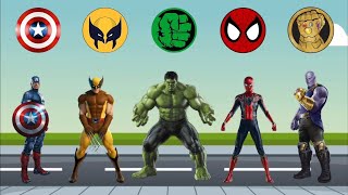 Tebak Gambar Superhero Avengers Spiderman , Ironman , Superman , Captain America , Batman dan Hulk