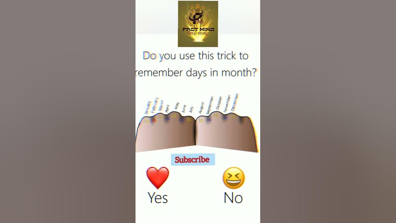 Do you use this trick to remember days in months 