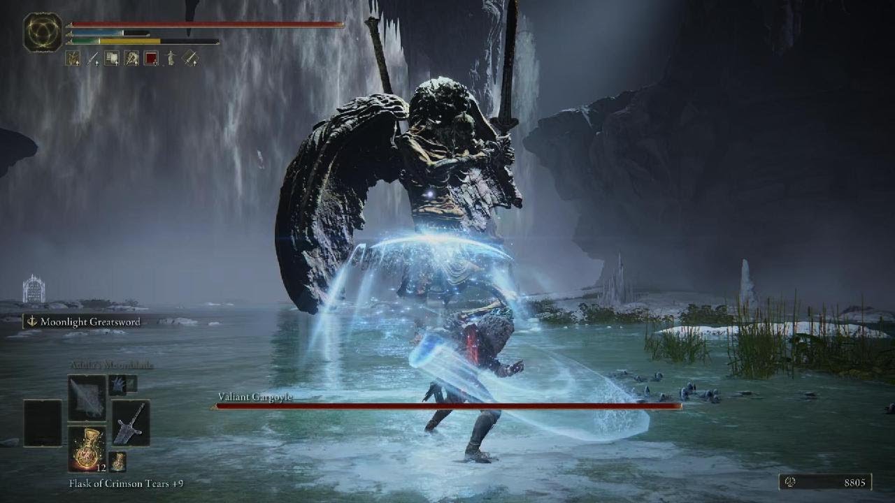 ELDEN RING Valiant Gargoyles Moonlight Greatsword Build eldenring fromsoftware gaming