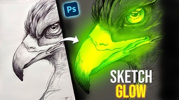 How to make your Sketches GLOWING using Photoshop!