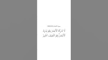 سورة الأنعام ١٠٣
