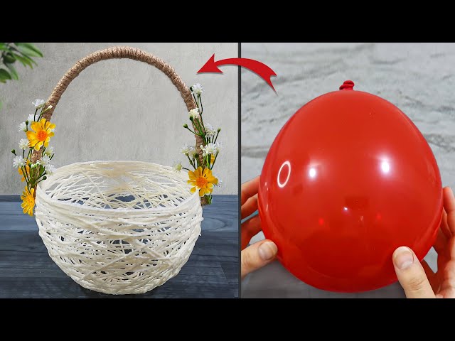 wool Craft Idea With Balloon  Home Decorating ideas handmade