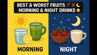 Fruits to Eat Before Bed and to Avoid ❌ | Best Morning & Night Drinks Revealed! #food #foodfacts