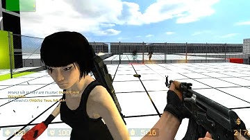 Counter Strike Source Zombie Escape mod online gameplay on Mirrors Edge Reborn map