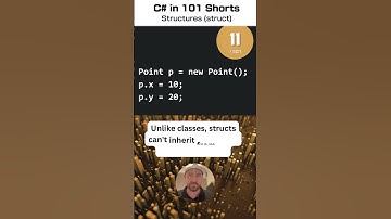 Structures (struct) - C# for .NET in 101 Shorts - 11 /101