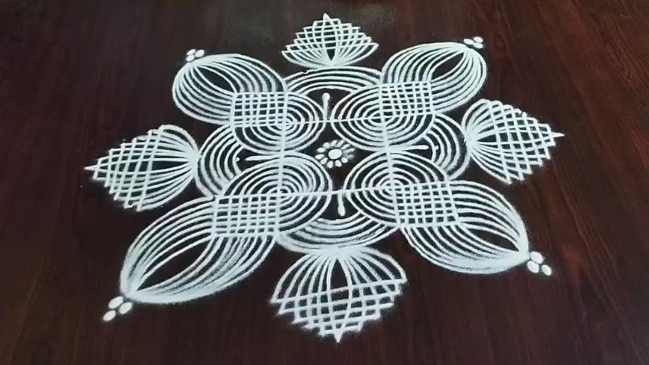 Easy Dhanurasam Muggulu 🌷 5x5 Dots Simple Padi Kolam 🌷 Latest Sankranti Muggulu 🌷 Paddu Rangoli