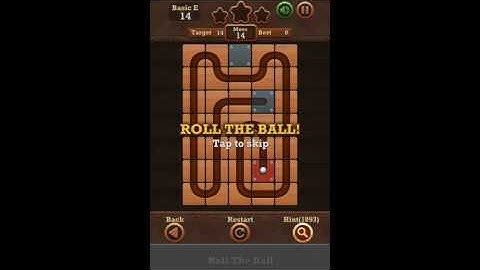 Roll The Ball Slide Puzzle 2 - Moves Basic E Level 14 Walkthrough