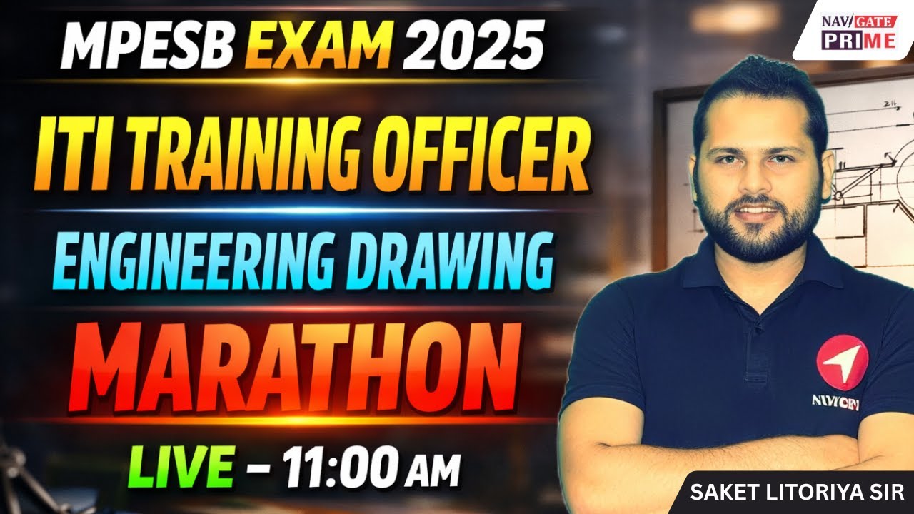 MPESB ITI TRAINING OFFICER | FINAL REVISION MEGA MARATHON|ENGINEERING DRAWING|TECHNICAL PART