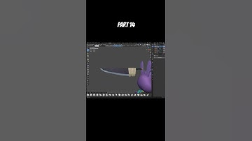 Stylized Rabbit (Texturing the sword) #art #3danimation #blender #3dsculpting #animation #rabbit