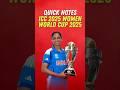 Champions 🏆 of ICC ODI Women World Cup 2025 🏏 Quick Notes #shorts