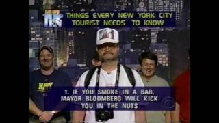 Top Ten Things Every New York City Tourist Needs To Know  Late Show with David Letterman