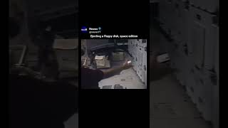 Ejecting a Floppy Disk in Space
