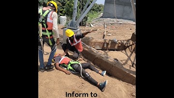 Fall from height... mockdrill training at construction site #safetyfirst #youtube #learning #videos