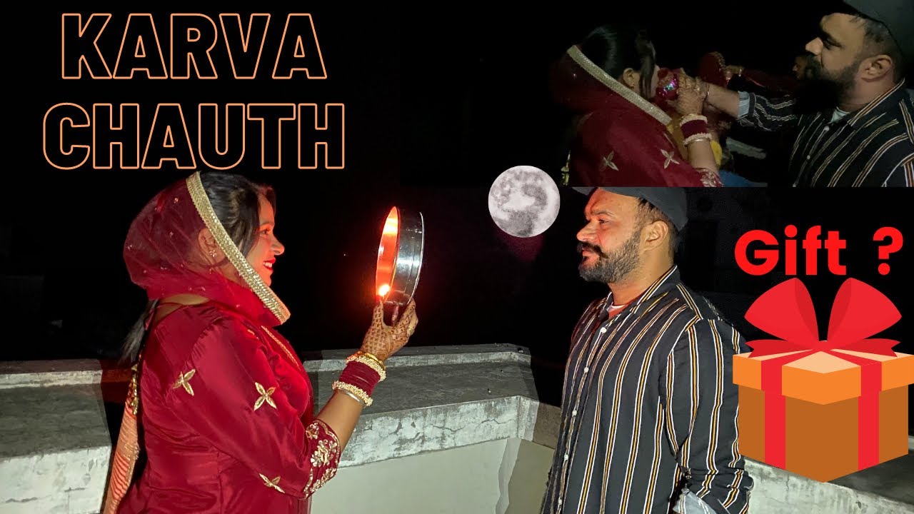 Surprise Gift From Husband 🎁🎁 Karva Chauth Celebrations Pinder