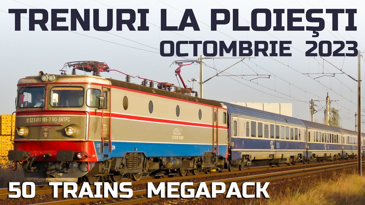 50 de trenuri la Ploiesti Vest-Trainspotting in Prahova-Bahnverkehr neben Ploiesti