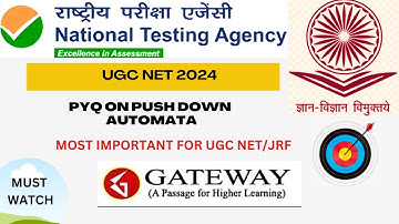 PYQ ON PUSH DOWN AUTOMATA | UGC NET COMPUTER SCIENCE | GATE  CSE | AUTOMATA THEORY | TOC