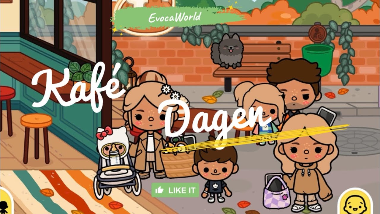 ✨ Familjen Gladberg går till kaféet i Toca Boca! ☕🍰