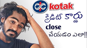 How to close Kotak Bank credit card | kotak mahindra FD against credit card closing process